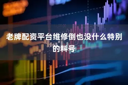 老牌配资平台维修倒也没什么特别的料号